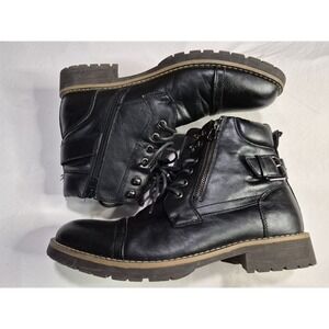 vostey milan boots Mens Size 9.5 Black Lace /zip Motorcycle